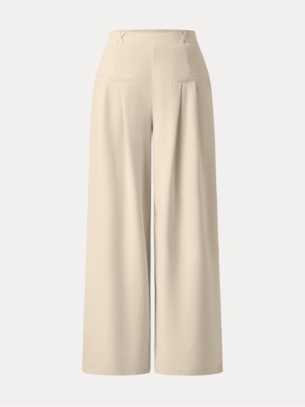 OGL Ponte-De-Roma Drapey Bamboo Ponte Mid Rise Wide Leg Trouser with Pockets S